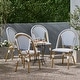 preview thumbnail 2 of 49, Elize Outdoor French Cafe Chairs (Set of 4) by Christopher Knight Home