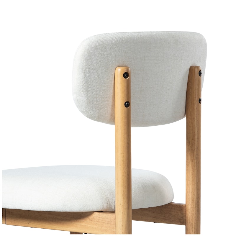 Modern Upholstered Dining Chair with Solid Wood Legs Side Chair for Kitchen Dining Room Living Room (Set of 2)