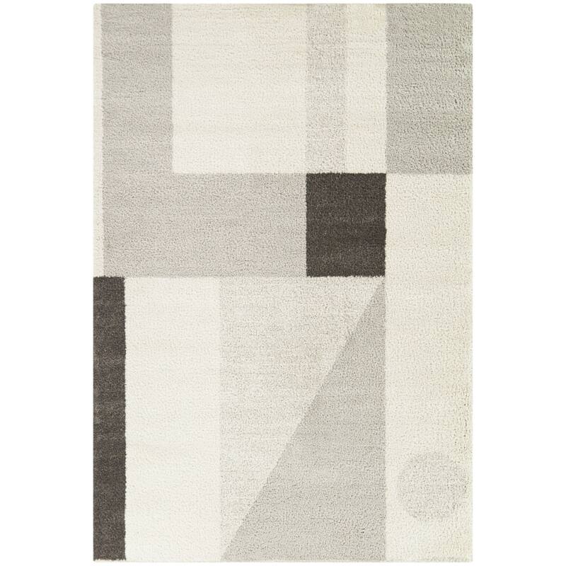 Janzen Modern Geometric Area Rug - 5' 3" x 7' - Grey - Rectangle