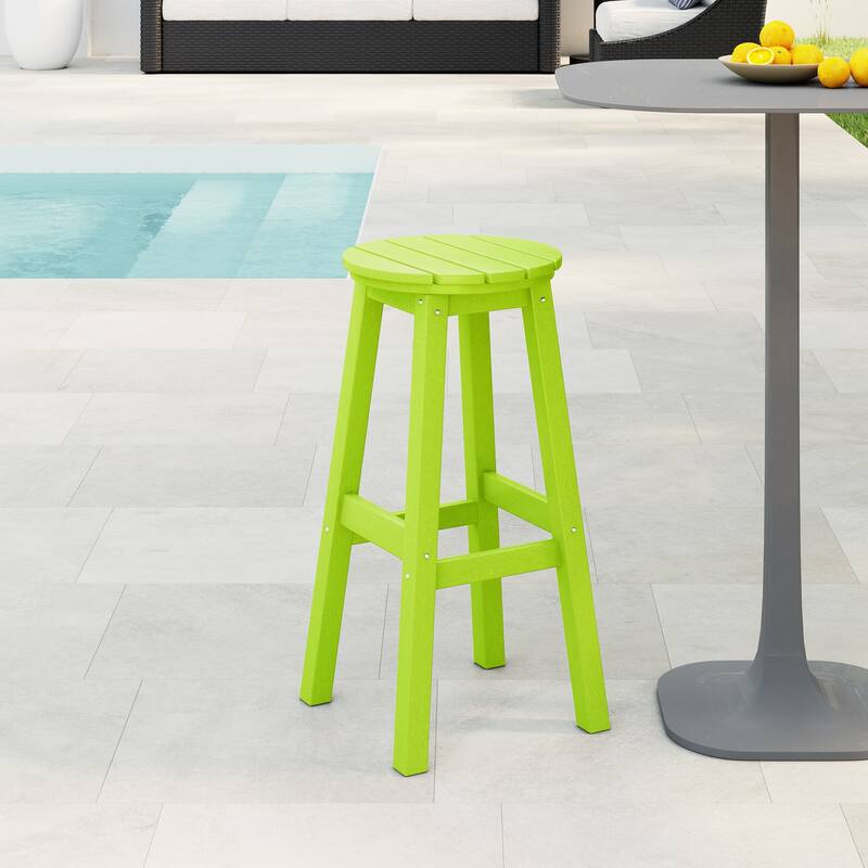 Laguna Hdpe All Weather Outdoor Patio 29" Round Bar Stool