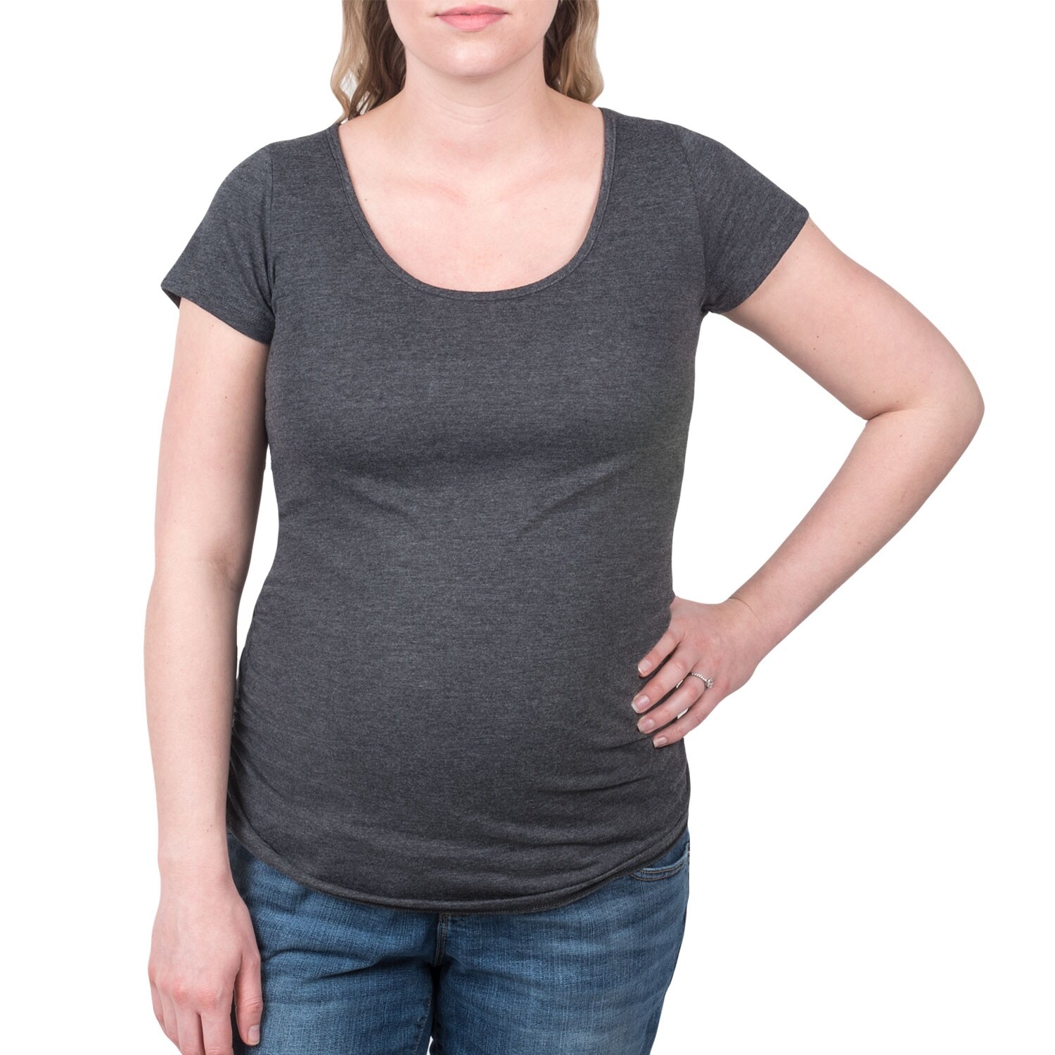 Shop Bumps First Football Season Maternity Scoop Neck Tee