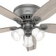 preview thumbnail 6 of 21, Hunter 52" Builder Low Profile Ceiling Fan with 3-Light Light Kit and Pull Chain - Casual, Traditional, Transitional