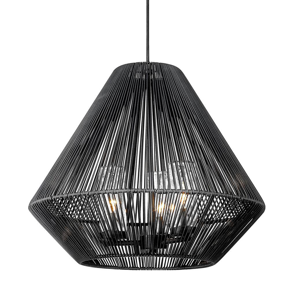 Golden Lighting 6937-03P MBW Valentina 3 Light 21" Wide Outdoor
