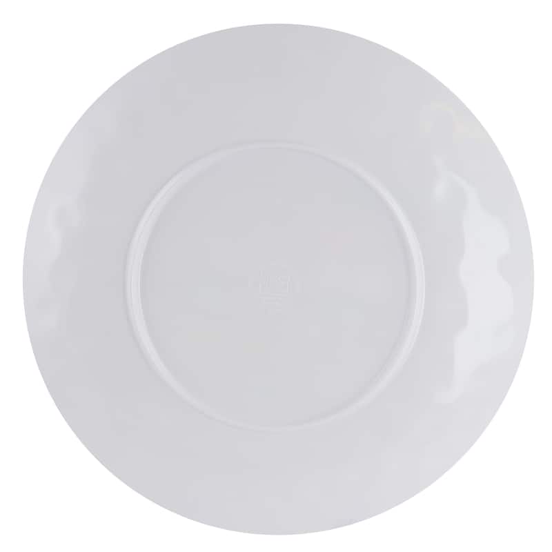 12 Piece 9 Inch Round Melamine Dessert Plate Set in Blue