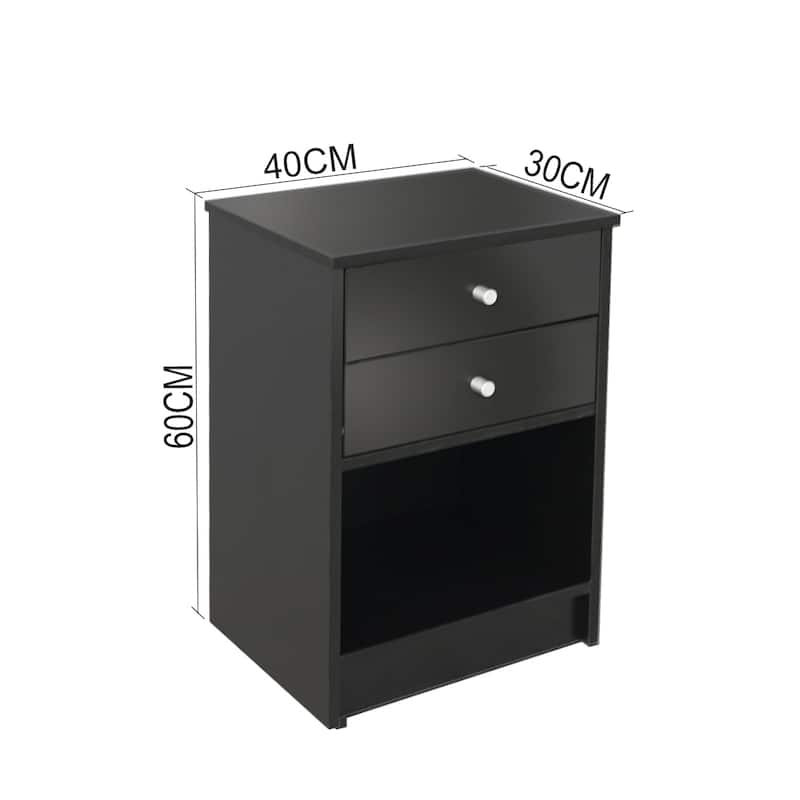 Round Handle NightStand with One Drawer