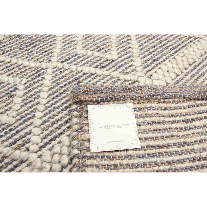 ECARPETGALLERY Braid weave Sienna Brown Wool Rug - 5'2 x 7'5