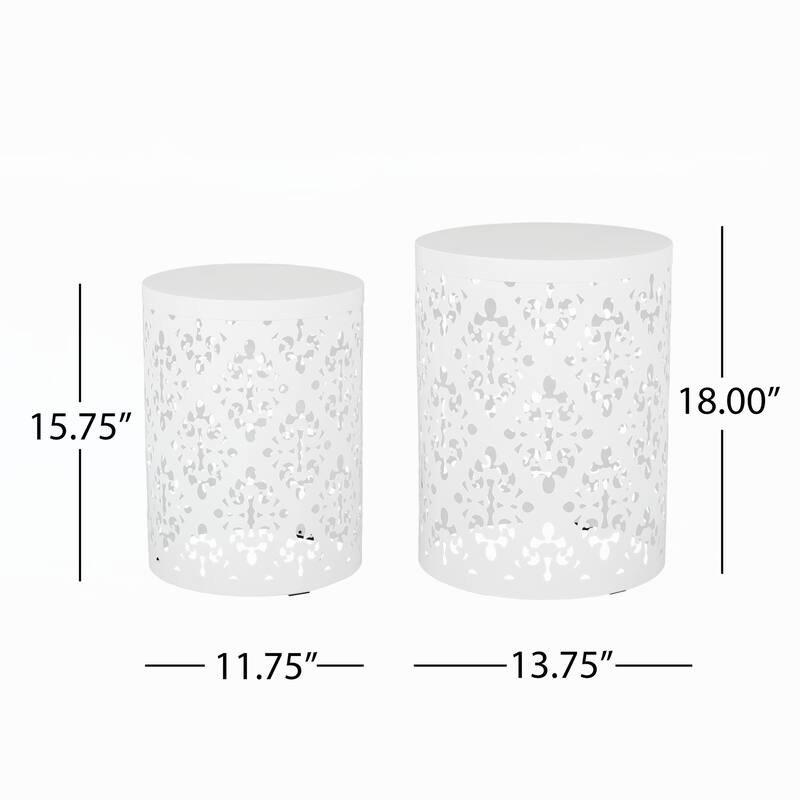 Metal S/2 end table