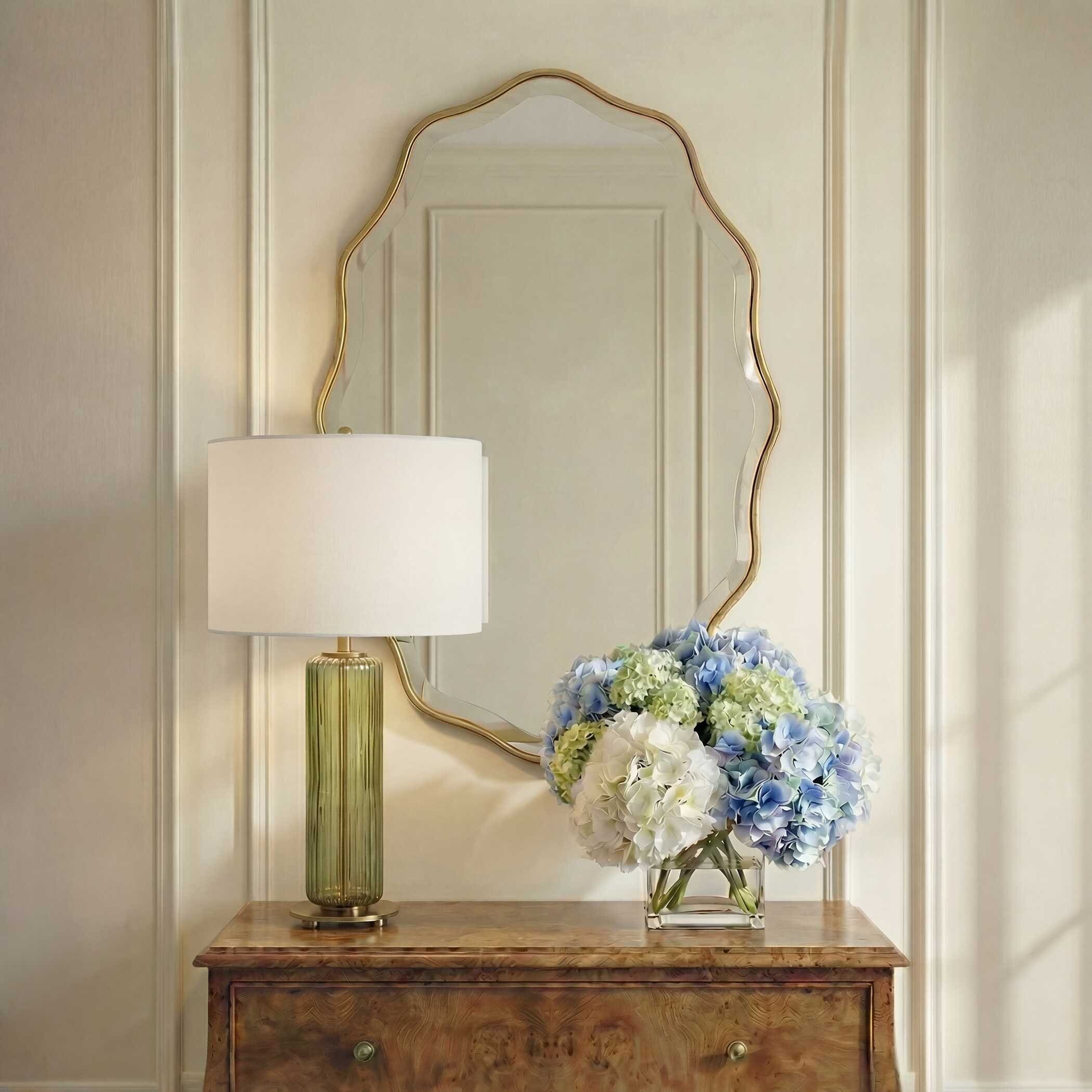 Copper Grove Wave Gold Mirror