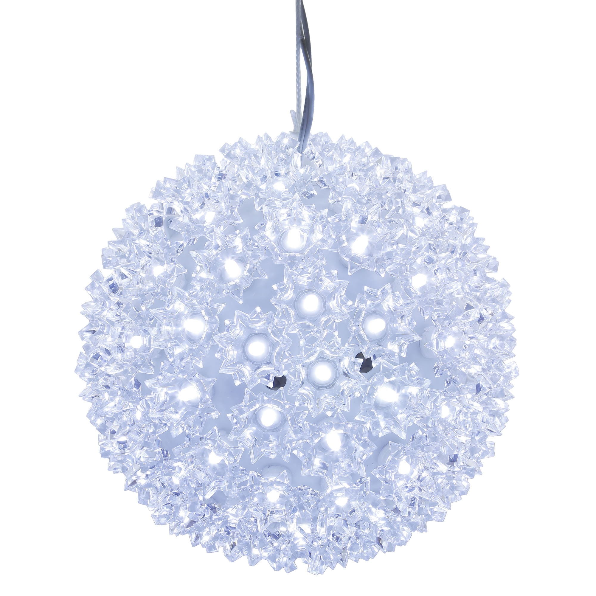 Vickerman 6" Starlight Sphere Christmas Ornament with Cool White Wide Angle LED Lights - Cool White