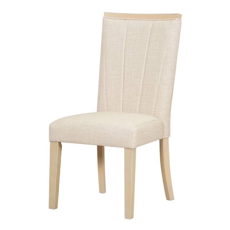 Roomfitters Contemporary 6-Piece 78" Extendable Pedestal Dining Table Set with 18" Leaf, Bench and 4 Chairs, Natural