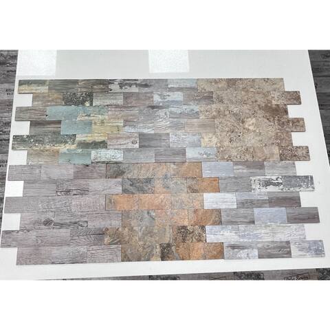 Art3d 11.5"x11.4" Peel and Stick Tile (10-Pack) PVC Composite Laminate Material