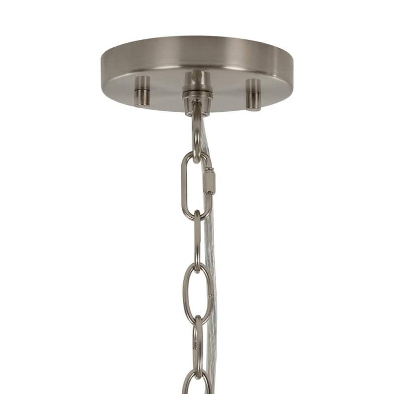 8-Light Helical Clear Glass Bubble Tiered Chandelier - N/A