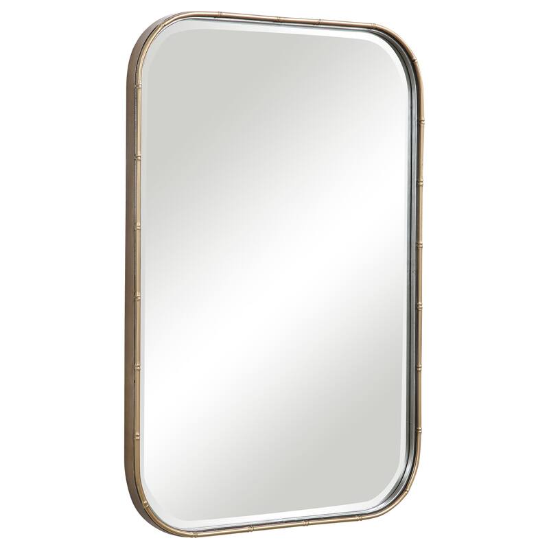 Uttermost Malay 30" x 21" Asian Inspired Bamboo Frame Vanity Bathroom