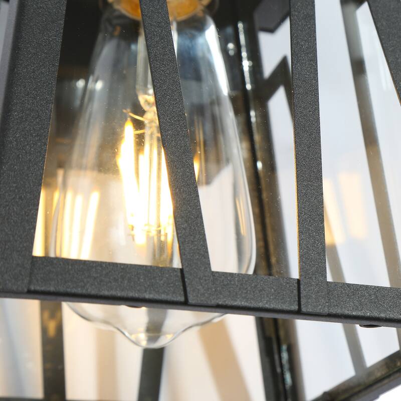 Modern 1-light Outdoor Wall Light Dimmable Traditional Lantern Porch Wall Sconce