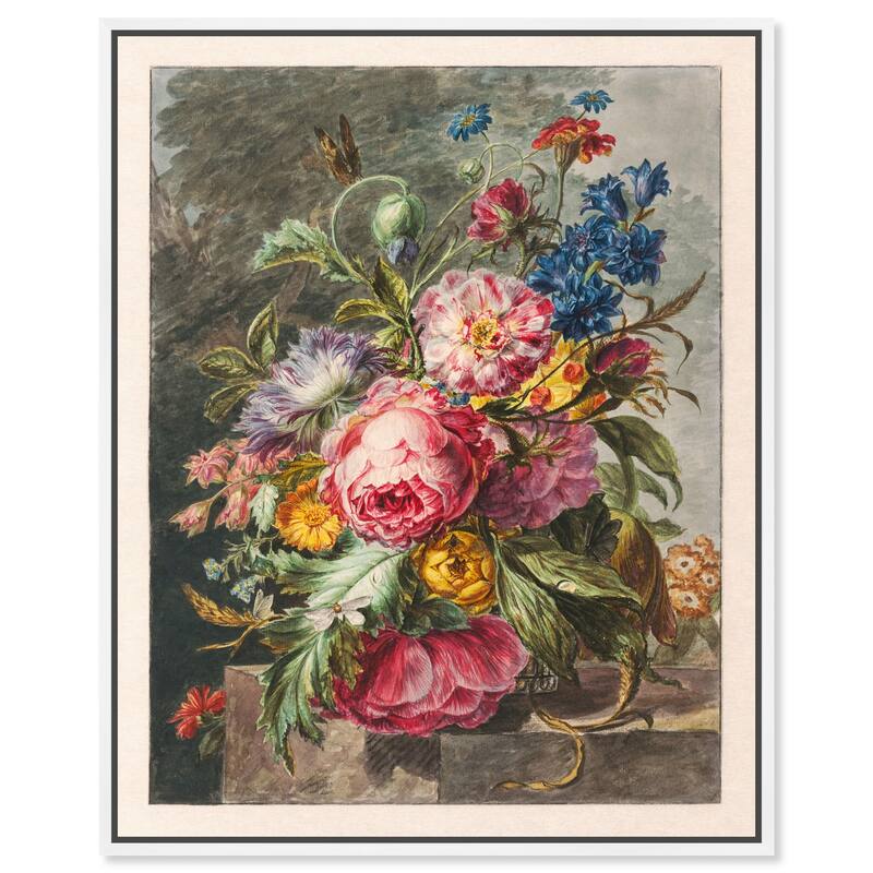 Stilleven Met Bloemen Canvas by Art Remedy - 30" x 36" - White