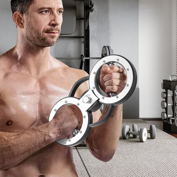 Black-Silver 360° Rotation Burn Machine Arm Workout Equipment with