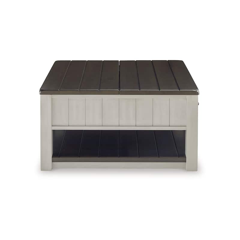Signature Design by Ashley Darborn Gray/Brown Lift-Top Coffee Table - 35.5"W x 35.5"D x 19.38"H