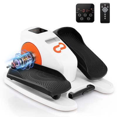 Compact Under Desk Elliptical Machine with Foot Pedals and 5-Speed Adjustable Forward-Backward