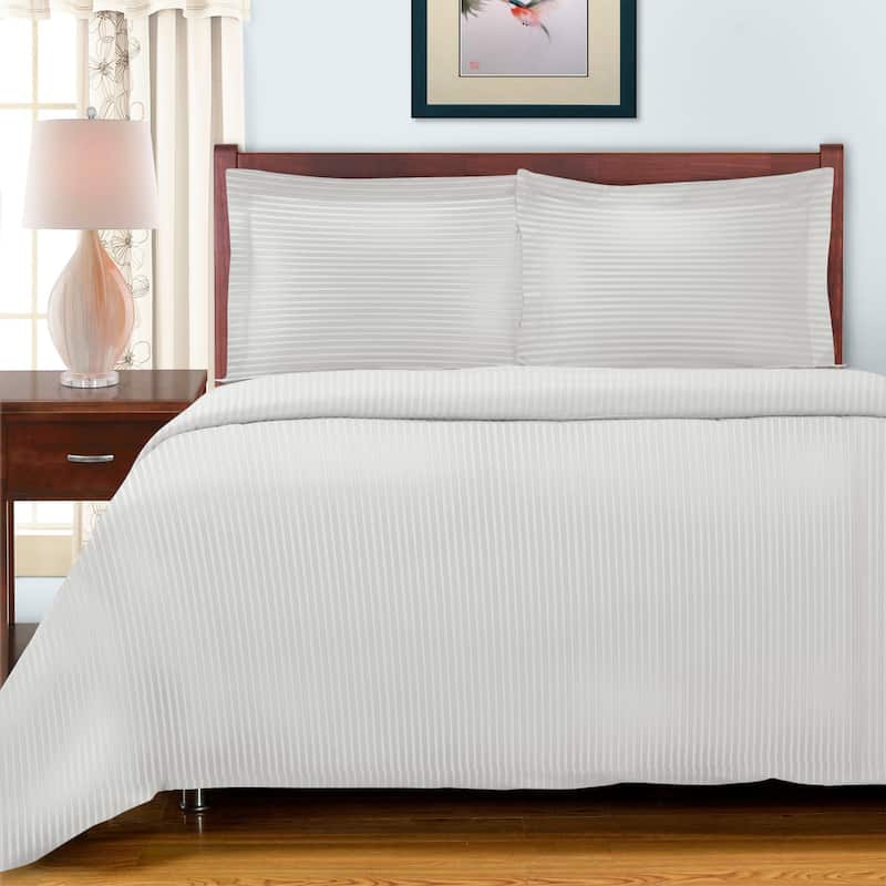 Superior Egyptian Cotton 650 TC Embroidered Duvet Cover Set