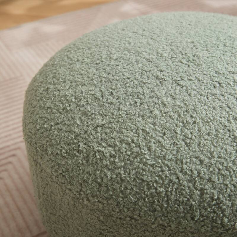 Modern Teddy Upholstered Mushroom Shape Ottoman