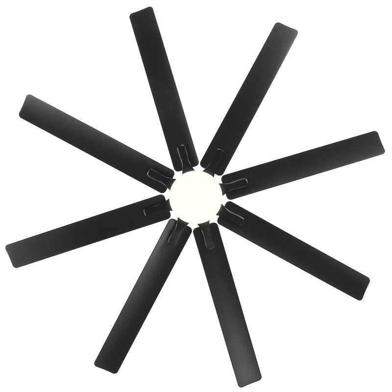 52 Inch/66 Inch/72 Inch Modern Ceiling Fan with Dimmable LED Light ,Remote&APP Control,8 Blades for Large Living Room,Porch