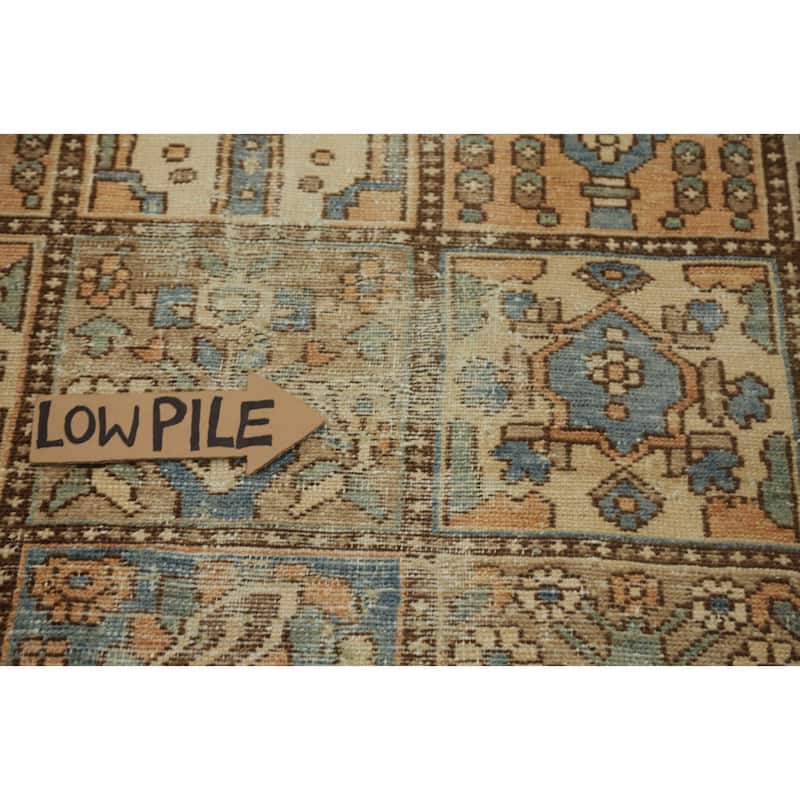 Hand Knotted Oriental 100% Wool Carpet Traditional Geometric Oranges & Rust Bakhtiari Area Rug - 9' 5'' X 6' 7''