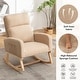 preview thumbnail 43 of 171, HOMYKA 28" Wide Rocking Chair for Nursery with Solid Wood Leg