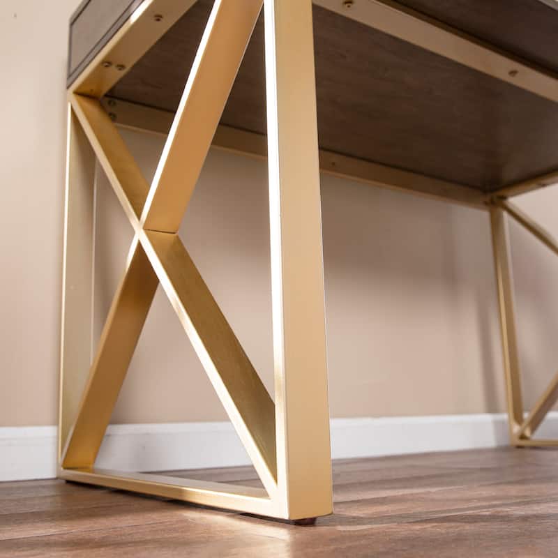 SEI Furniture Barbydell Transitional Gray Wood Desk