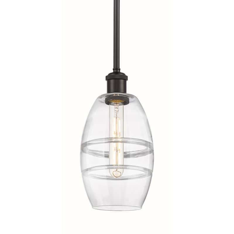 Innovations Lighting 516-1S-9-6 Vaz Pendant Vaz 6" Wide Mini Pendant - Oil Rubbed Bronze / Clear