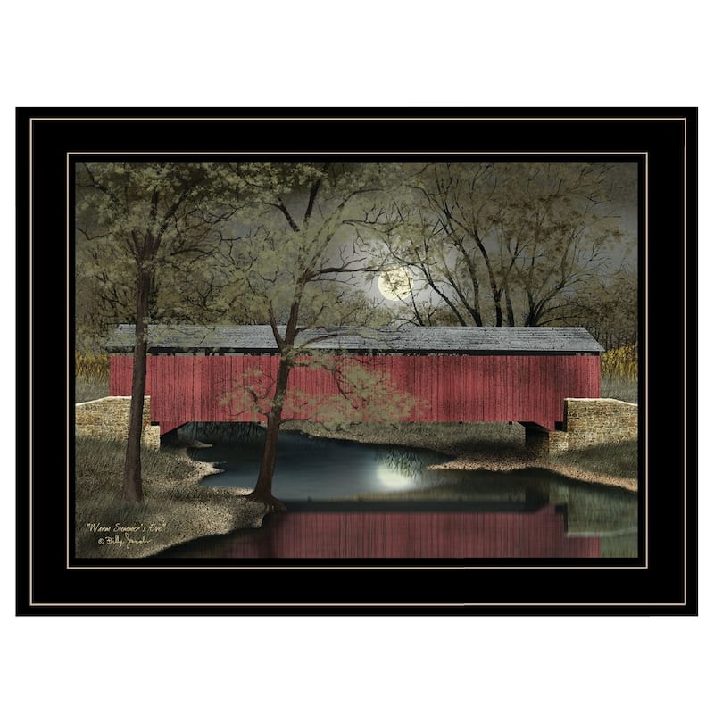 TrendyDecor4U Farmhouse "Warm Summer's Eve" Framed Print Wall Art by Billy Jacobs