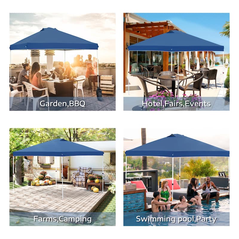 10'x10' Patio Tent Instant Gazebo Canopy with Wheeled Bag