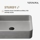 preview thumbnail 4 of 6, Vinnova Avila Grey Concrete Rectangular Vessel Bathroom Sink - 19.7"L×12.8"W×4.7"H