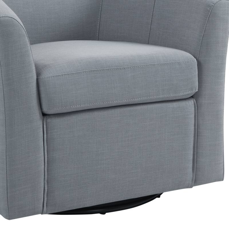 Swivel Accent Chair with Metal Base - 30.7"W x 29.9"H x 27.5"D