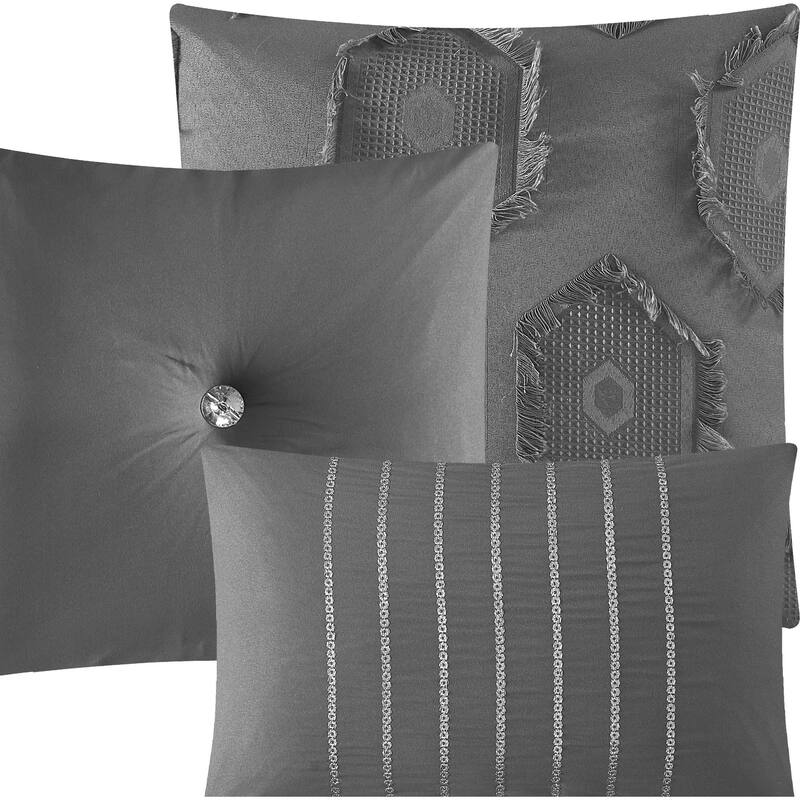 Nanshing Tammy 3D Geometric Pattern 7 Piece Comforter Set