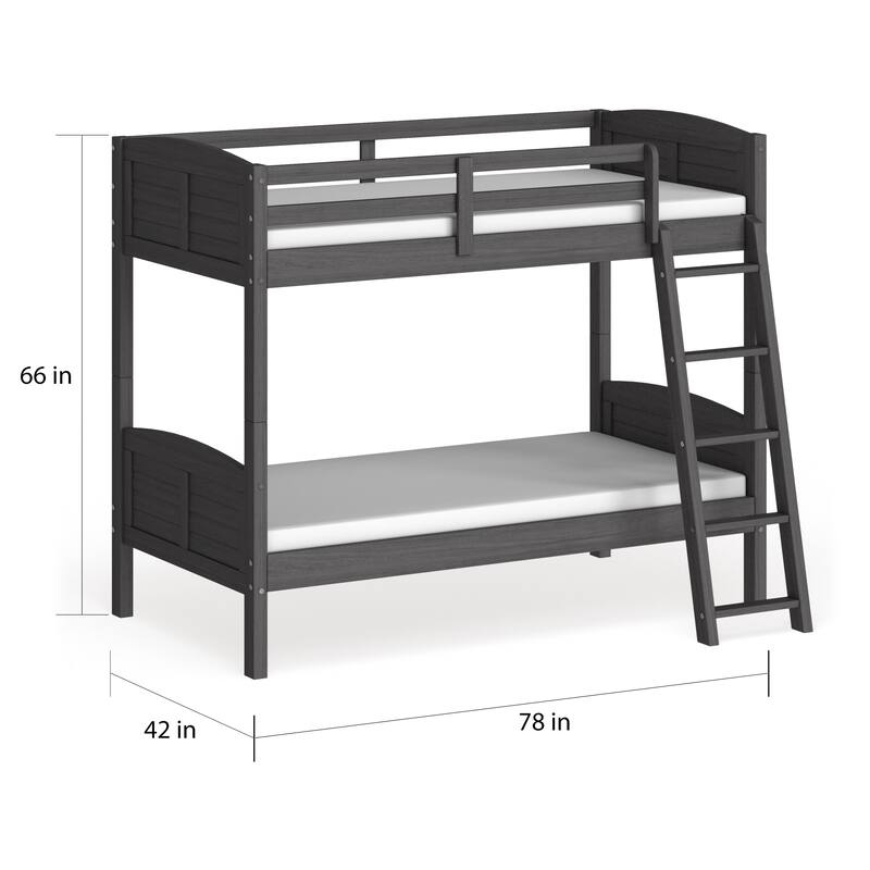 Twin over Twin Bunk with Case Goods