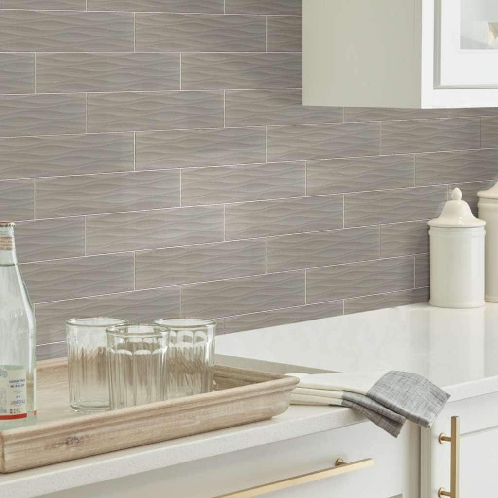 Shaw Lane Ave - 4" x 16" Rectangle Tile - Glossy Porcelain Visual -