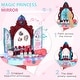 preview thumbnail 4 of 7, Qaba Self-Opening Mirror Design Kids Vanity Makeup Table Set with Chair and 31-Piece Collection, Imaginative Toy