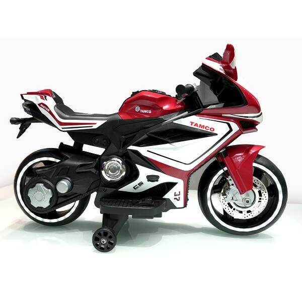 slide 2 of 26, 12V Kids Electric Ride-On Motorcycle with Training Wheels, LED Lights, and Music for Ages 3-6