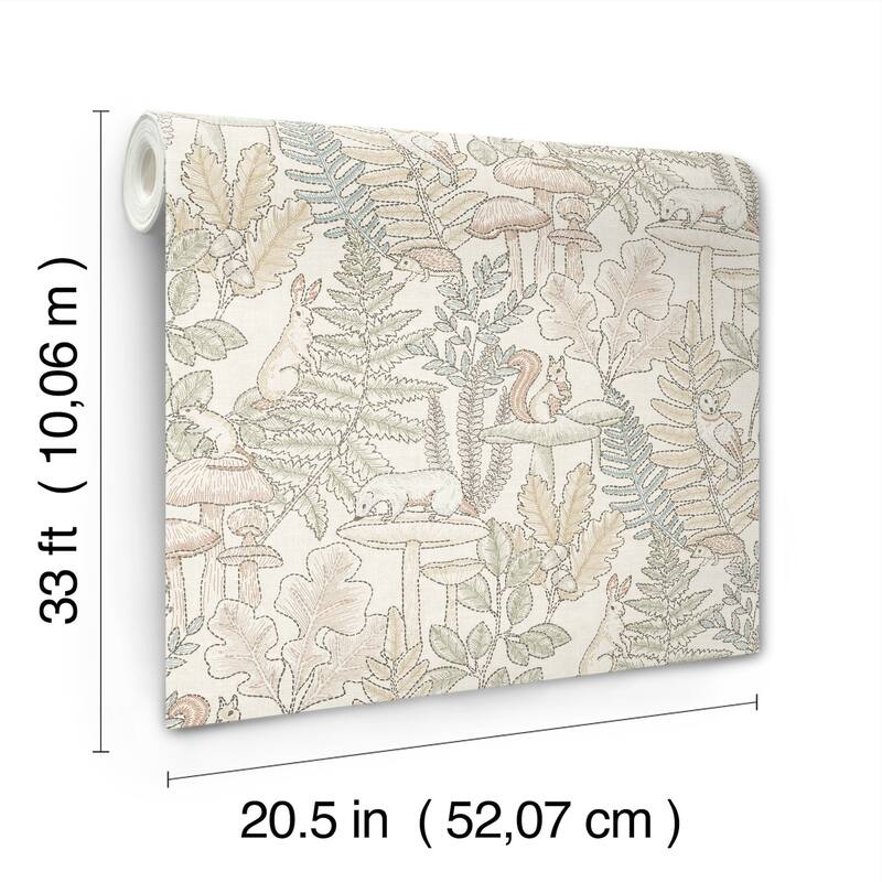 Chesapeake Holt Pastel Woodland Wallpaper