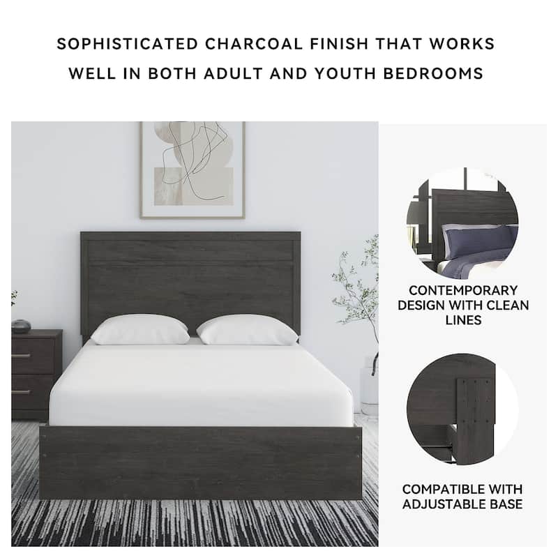 Belachime Black Panel Bed