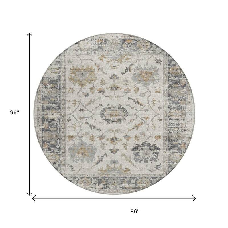 HomeRoots Floral Traditional Rectangle Outdoor Rug