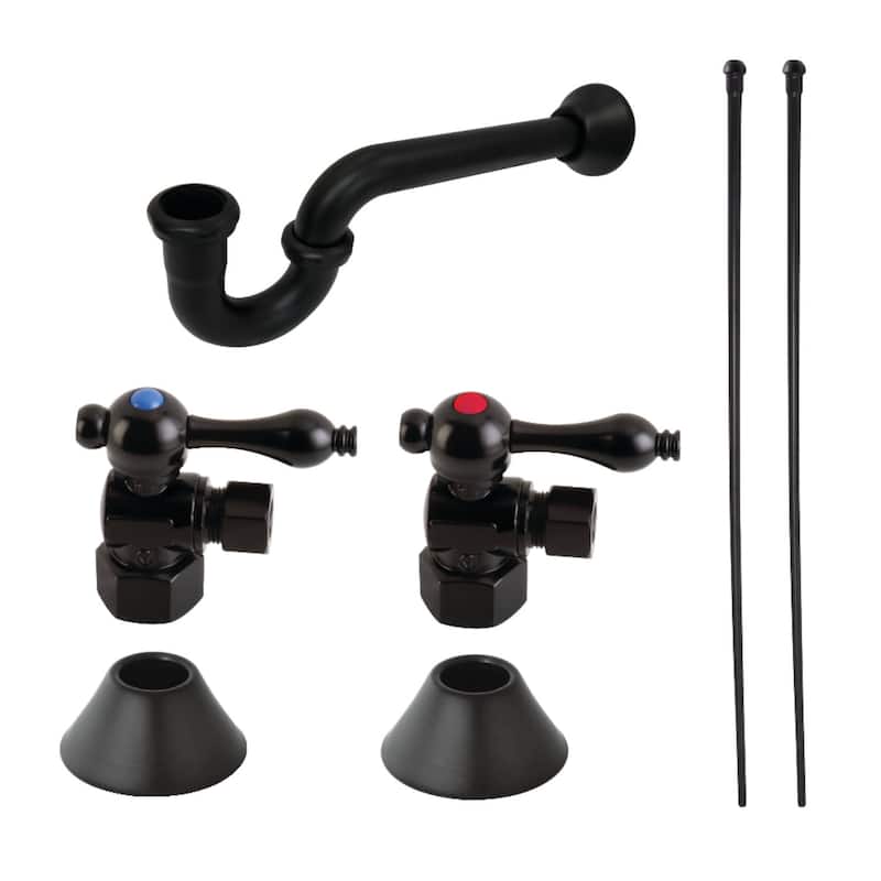 Kingston Brass Trimscape 30" Wide Sink Trim Kit with P-Trap - Matte Black