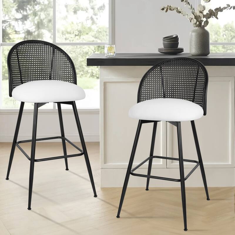 26"/29" Swivel Barstools Counter Height Bar Stool w/ Metal Legs