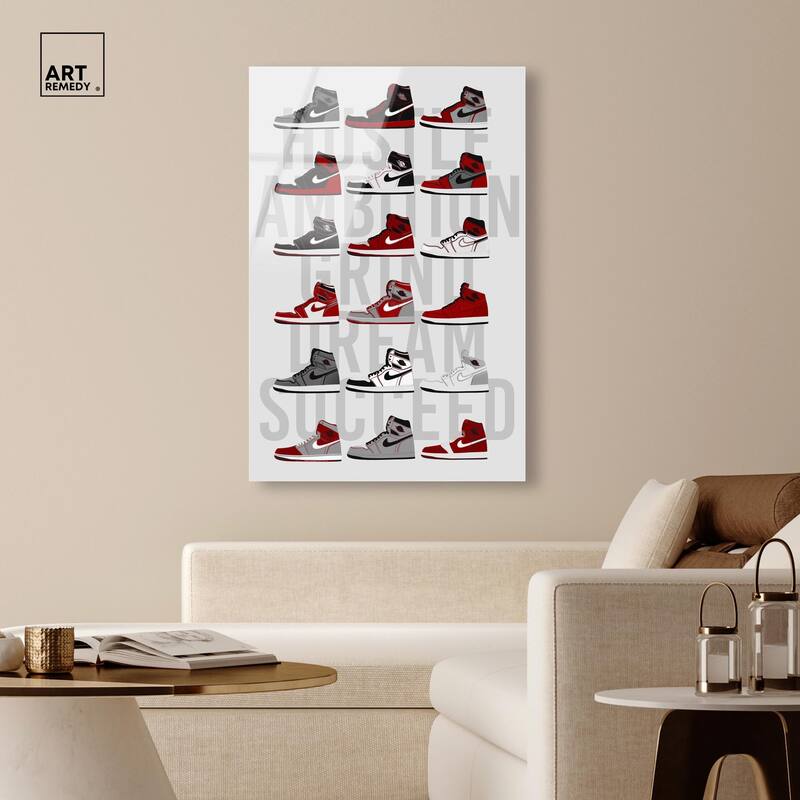 Ambition Grind Sneakers Acrylic by Art Remedy, Ready to Hang