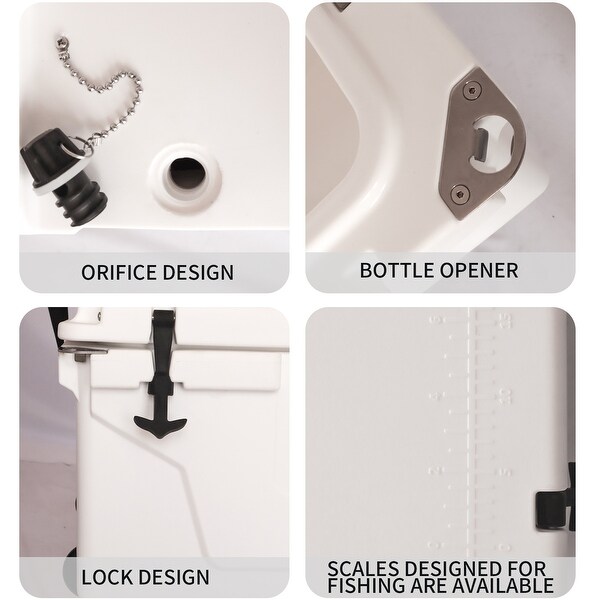 cooler on wheels with bottle opener
