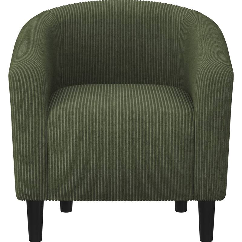 Yaheetech Upholstered Corduroy Fabric Accent Chair Barrel Chair