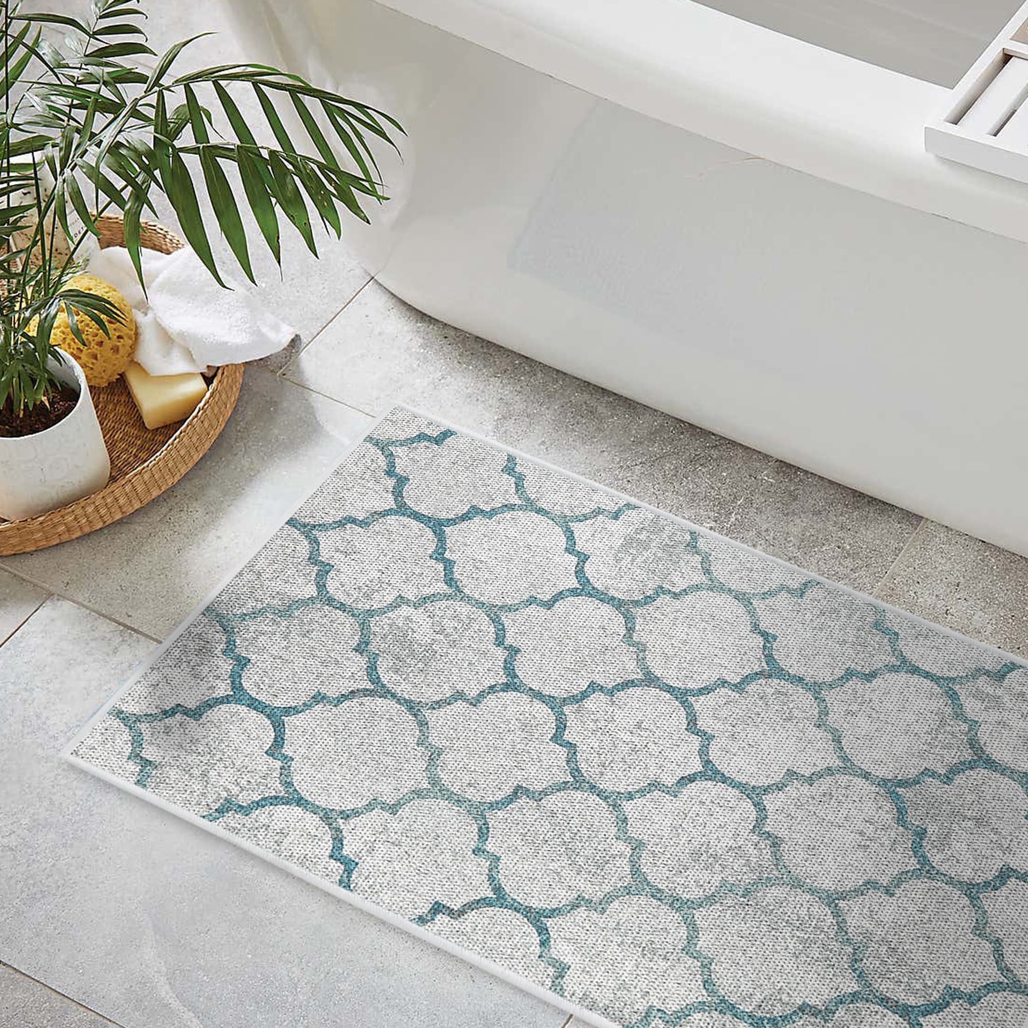 Skinny bath mat deals