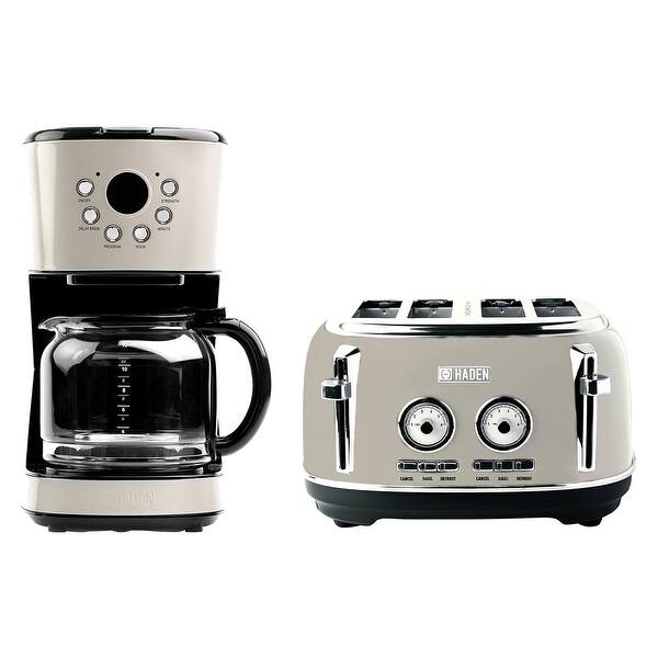 Programmable Toaster Haden 12 Cup Programmable Coffee Maker and 4-Slice Toaster Kitchen ...