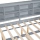 preview thumbnail 37 of 105, L-shape Daybed Wooden Sofa Bed Corner Bed with Bookcase Guardrail Built-in USB Charging Ports, Space-saving Bed