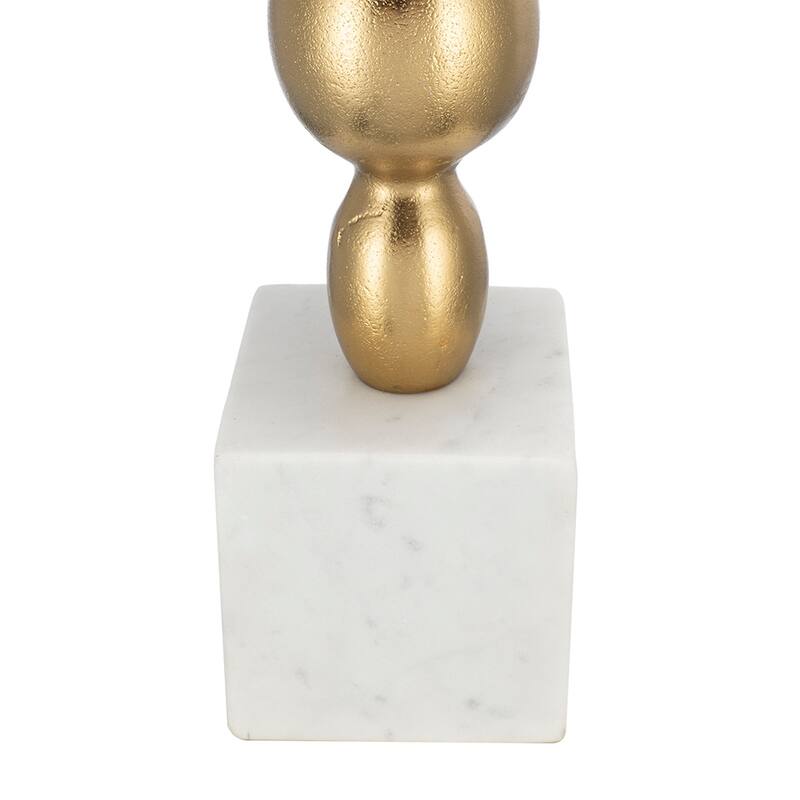 Gold and White Table Lamp with Round Four Tiered Body(Lamp Shade Assembly Required)